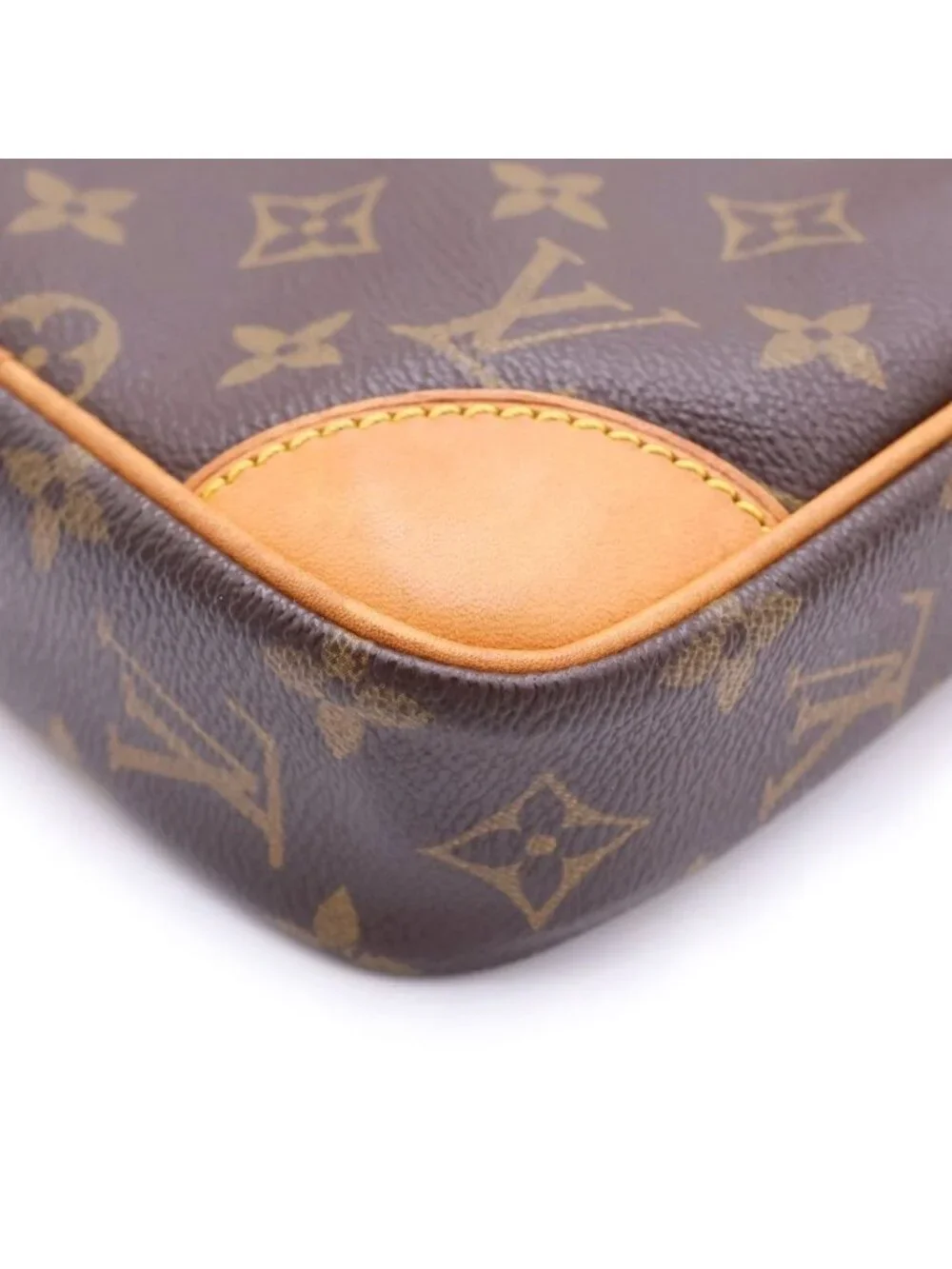 Louis Vuitton Monogram Danube Leather Shoulder Bag Brown